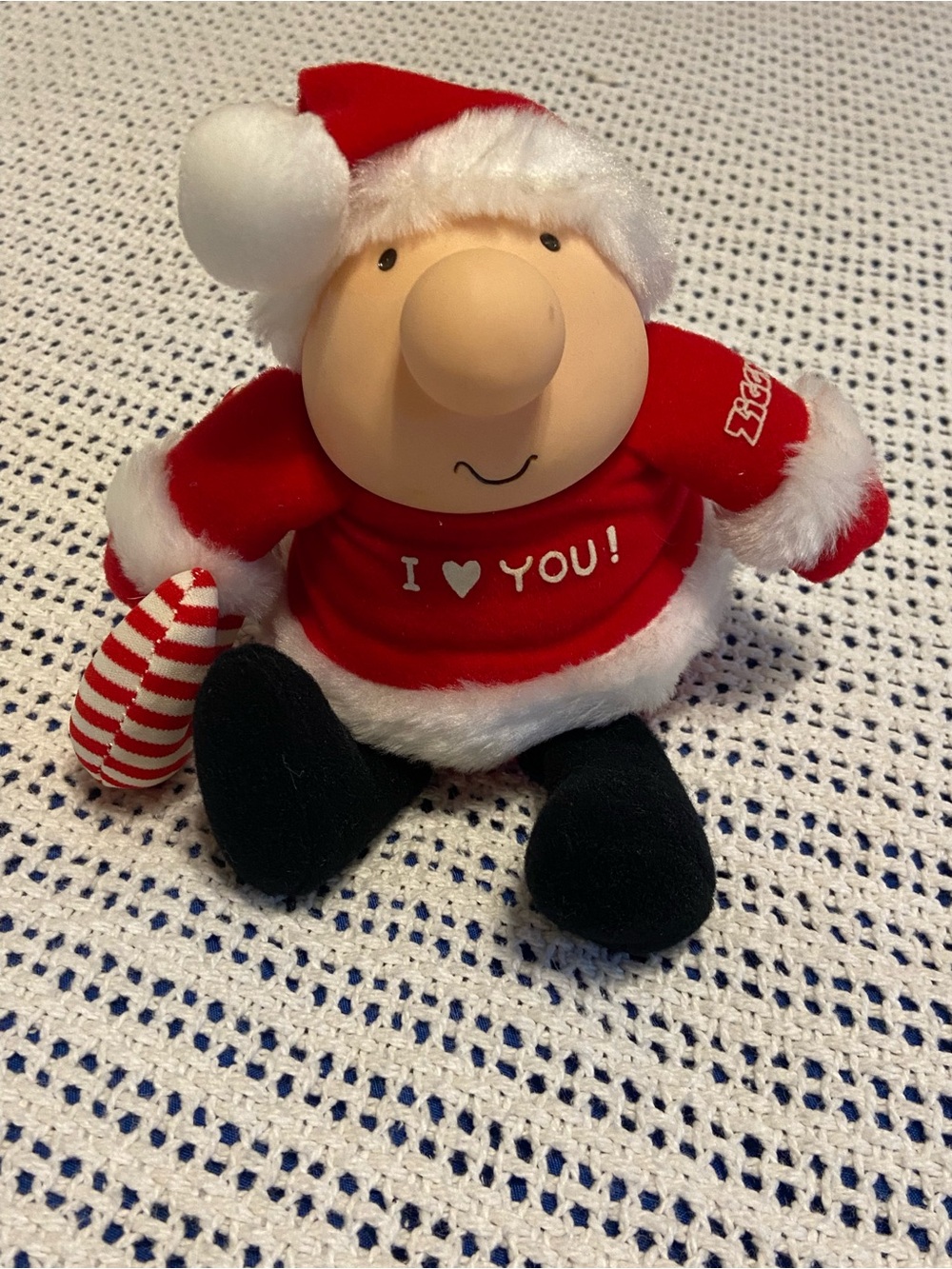 vintage 1980s Ziggy Christmas plush doll by American Greetings Holiday